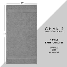 Chakir Turkish Linens gift-ready towel set in gray