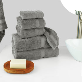 Chakir Turkish Linens gray hand towels 16x30 provide quick-drying comfort for everyday hands.