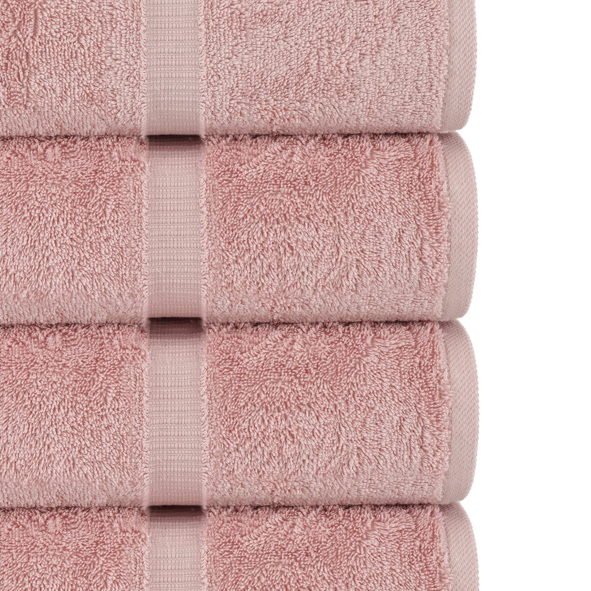 Chakir pink bath towels 27in x 54in—high absorbency for fast drying after showers.