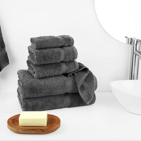 Chakir Turkish Linens close-up of plush towel fibers for quick dryness.