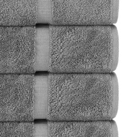 Premium cotton weave in gray towels ensures durability and long-lasting quality.
