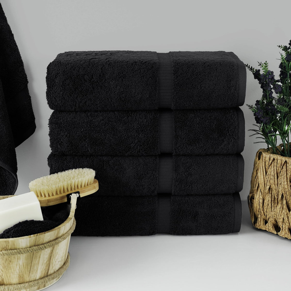 Chakir Turkish Linens towel close-up shows plush cotton for absorbency.