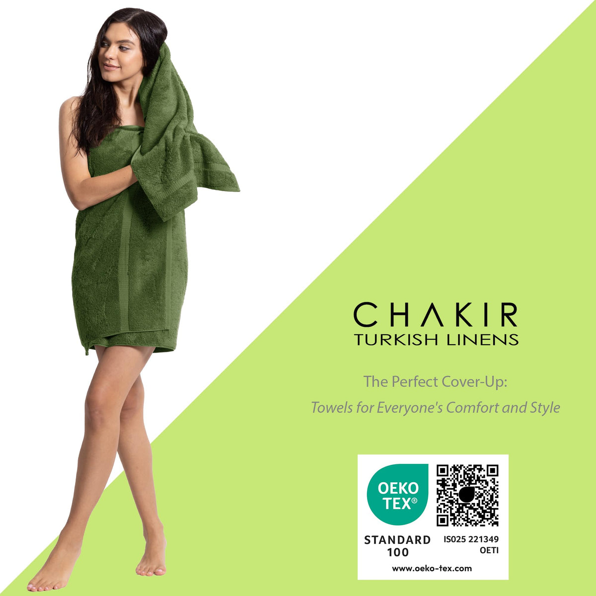 Chakir Turkish Linens two-piece bath sheet set ready for family use.