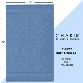 Chakir Turkish Linens wedgewood shade complements modern bathrooms.