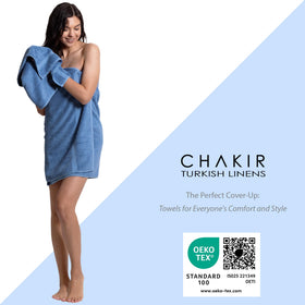 Chakir Turkish Linens wedgewood washcloths for gentle facial cleansing