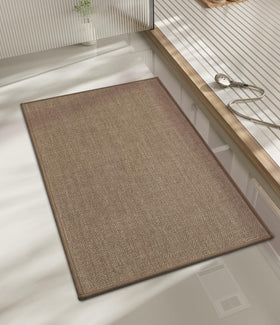 chakme ultra-thin bathroom mat in dark beige for fast drying and soft steps