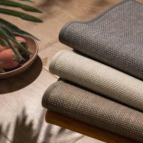 chakme low-profile rug stays flat without curling on the floor