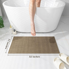 chakme non-slip back rug grips bathroom floors securely
