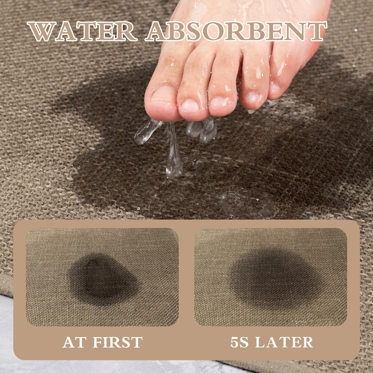 chakme suede-surface bath mat resists dirt and hair buildup