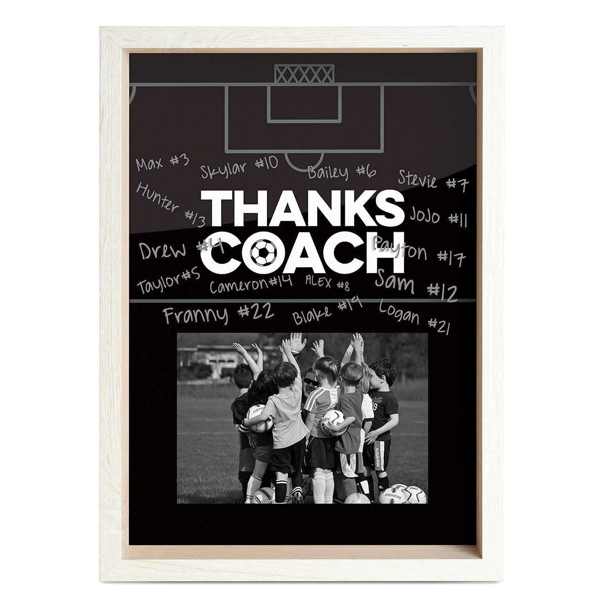 4x6 photo placed inside ChalkTalkSPORTS frame behind glass