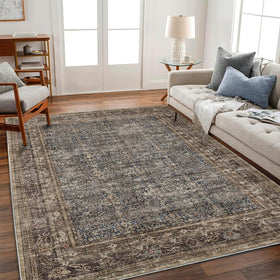 CHAMPLANT area rug 6x9 with vintage pattern enhances living spaces.