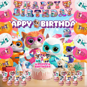 CHAMPBULL Super Kitties cupcake toppers decorate treats with charm