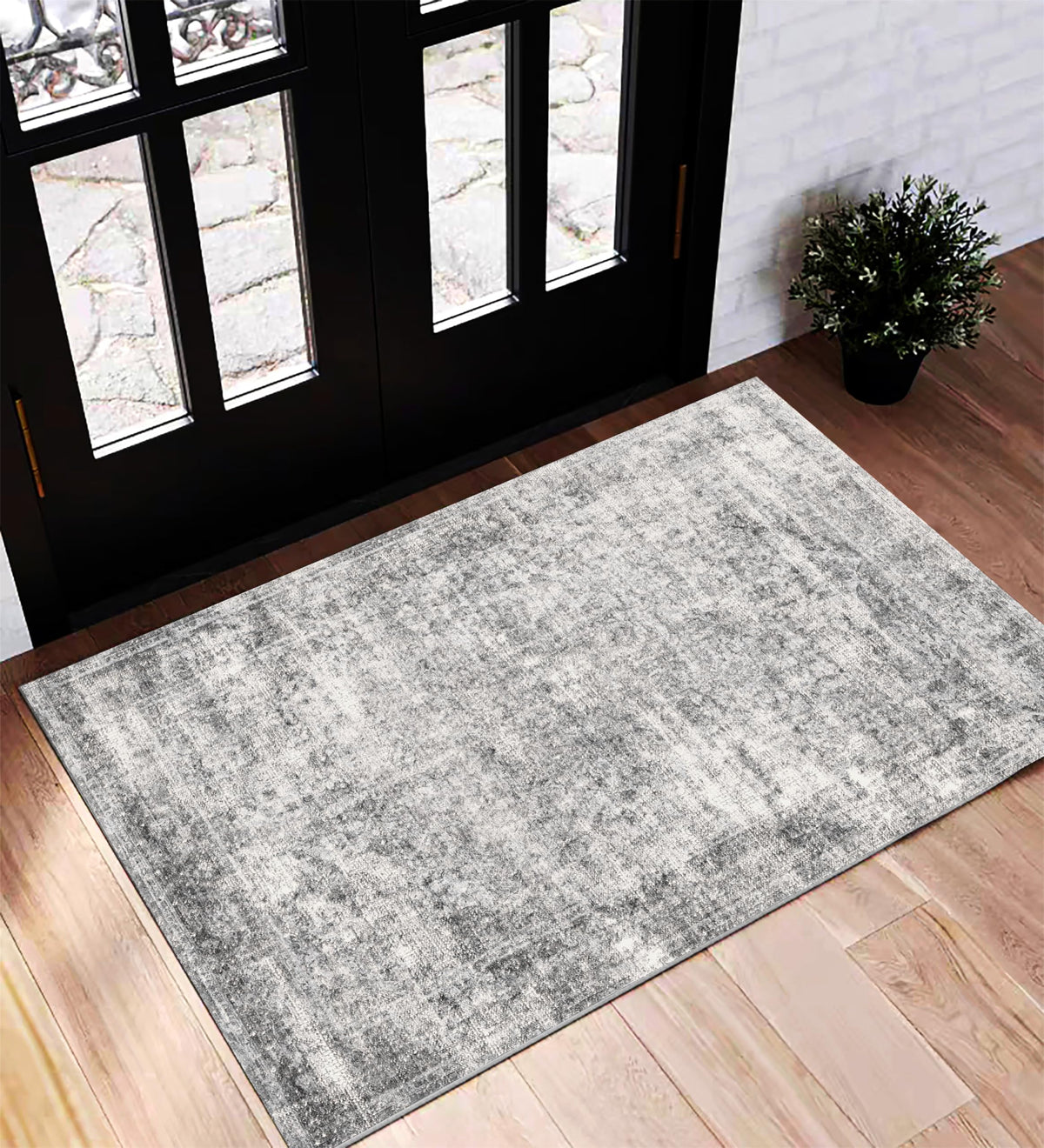 CHAMPLANT area rug 2x3 washable with vintage floral pattern for indoor use.