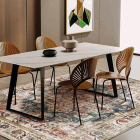Champlant distressed medallion design rug enhances cozy spaces with timeless style