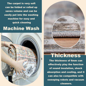 Champlant machine-washable rug cleans easily with cold water.