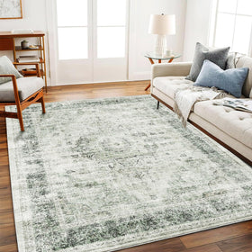 Champlant non-slip backing keeps rug stable on busy floors.