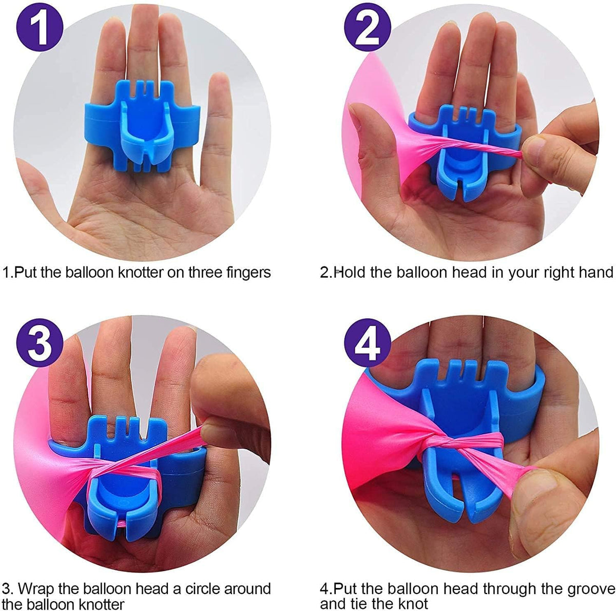 Chamvis balloon knotter simplifies tying and shaping balloons.