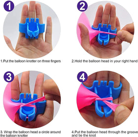 Chamvis balloon knotter simplifies tying and shaping balloons.