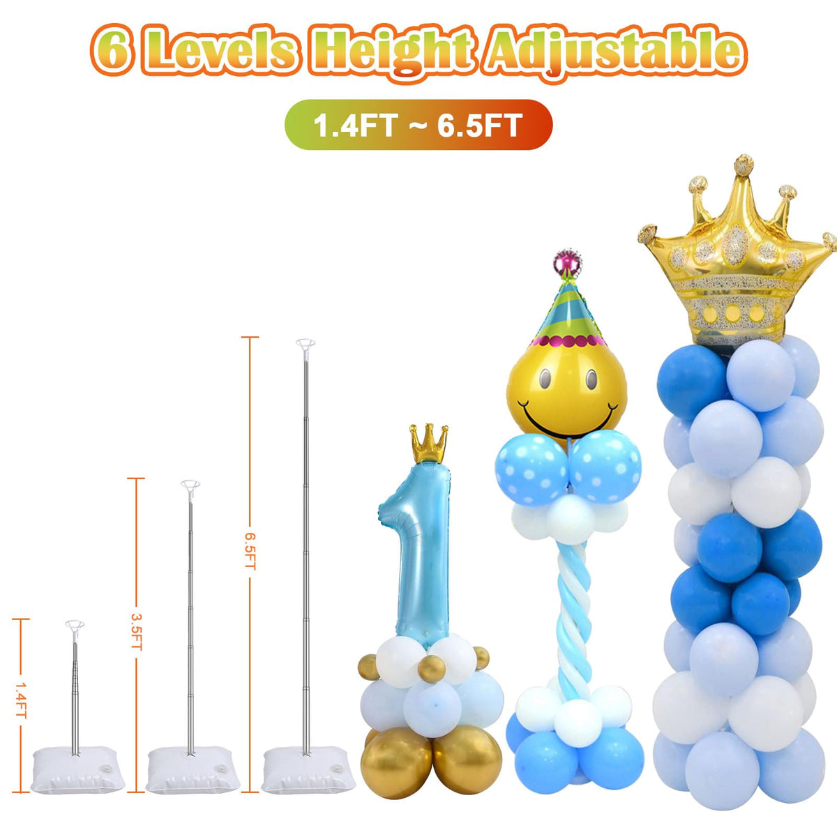 Chamvis telescopic rod offers adjustable height for versatile displays.