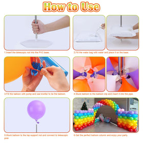 Chamvis top pole enables a balloon crown for creative garlands.
