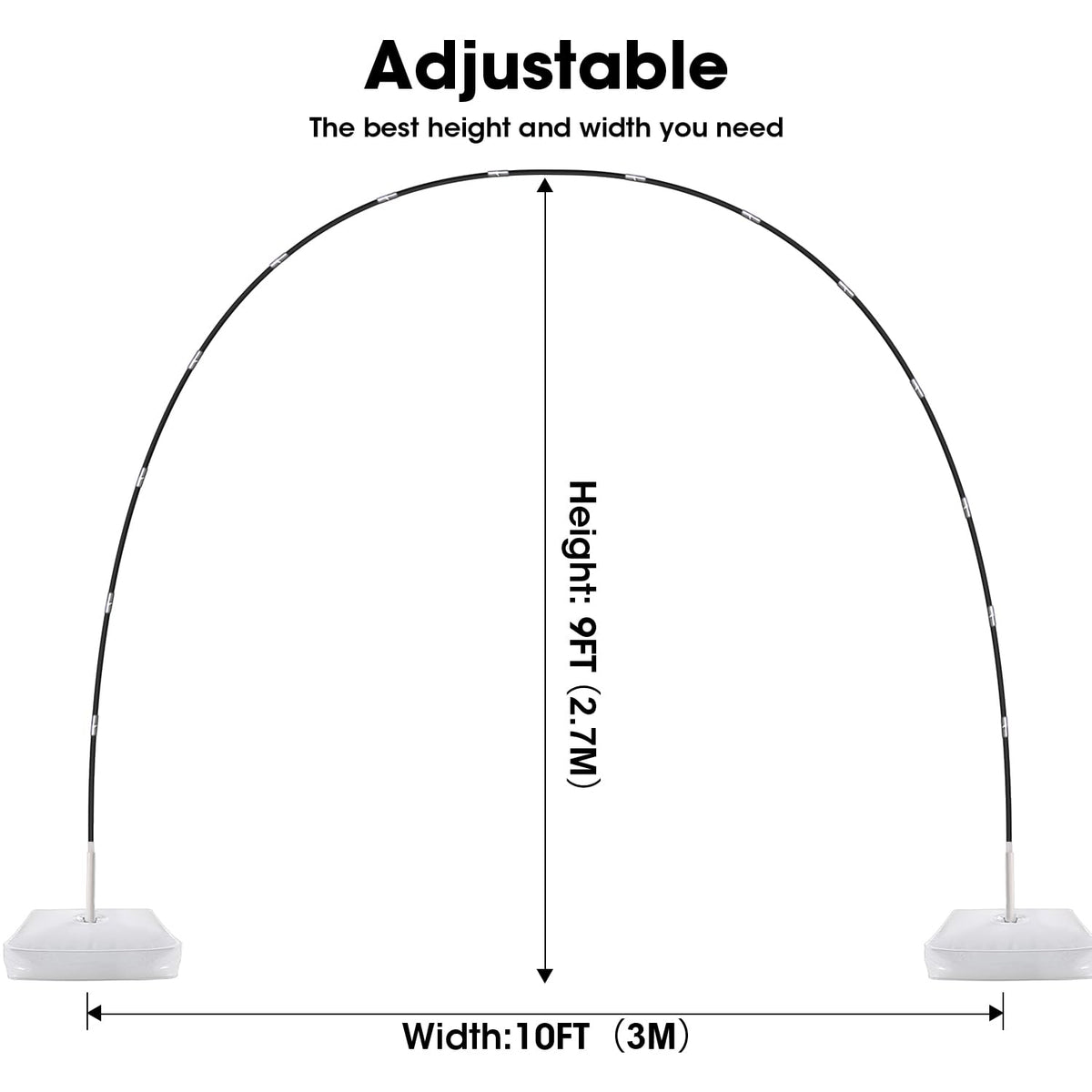 Chamvis stable arch base with mesh and water bags for breezy days.