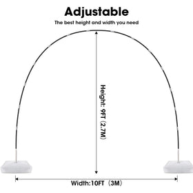 Chamvis stable arch base with mesh and water bags for breezy days.