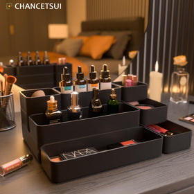 CHANCETSUI vanity-drawer-trays multi-size set helps separate makeup and tools