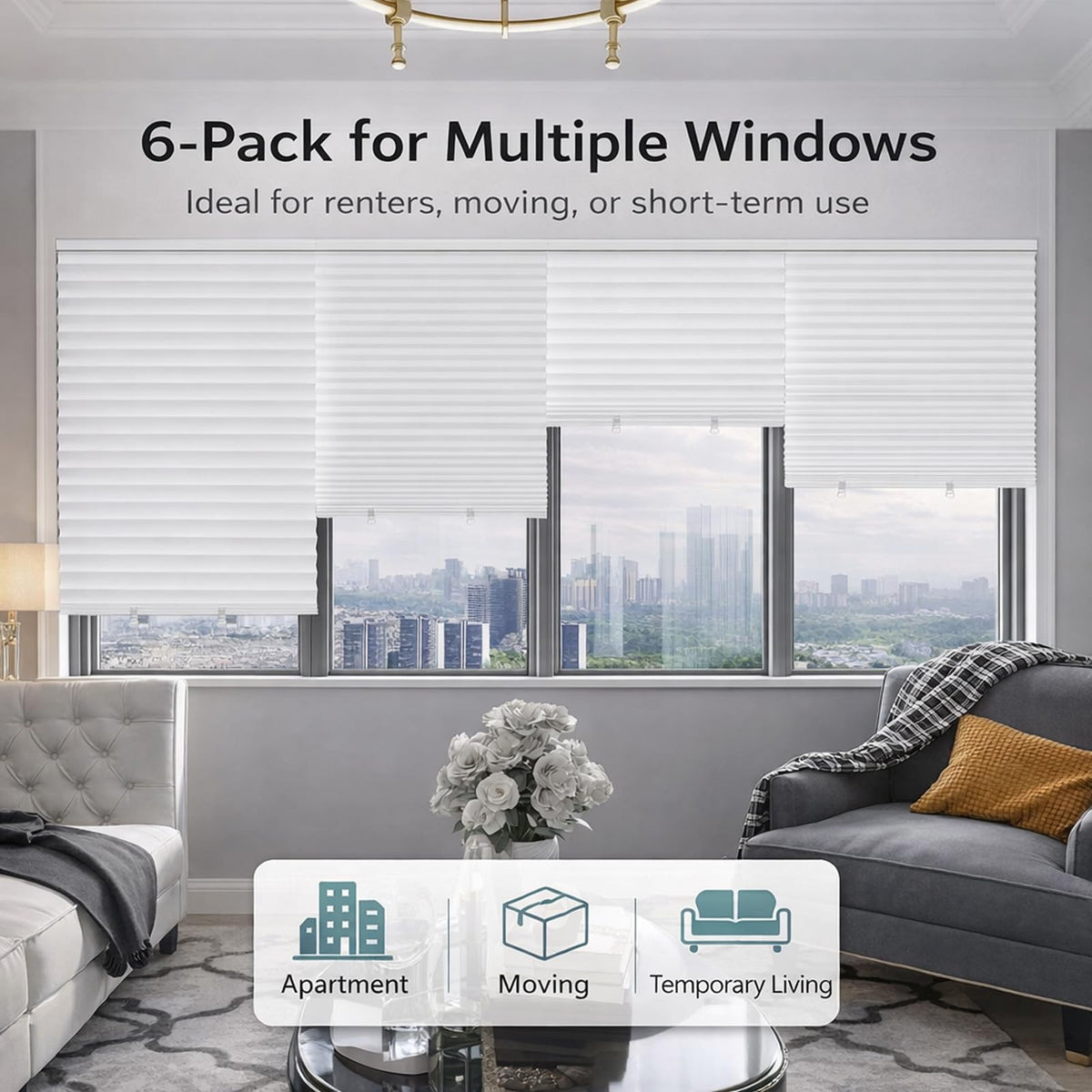 Changshade adhesive backings ensure secure application on clean walls.