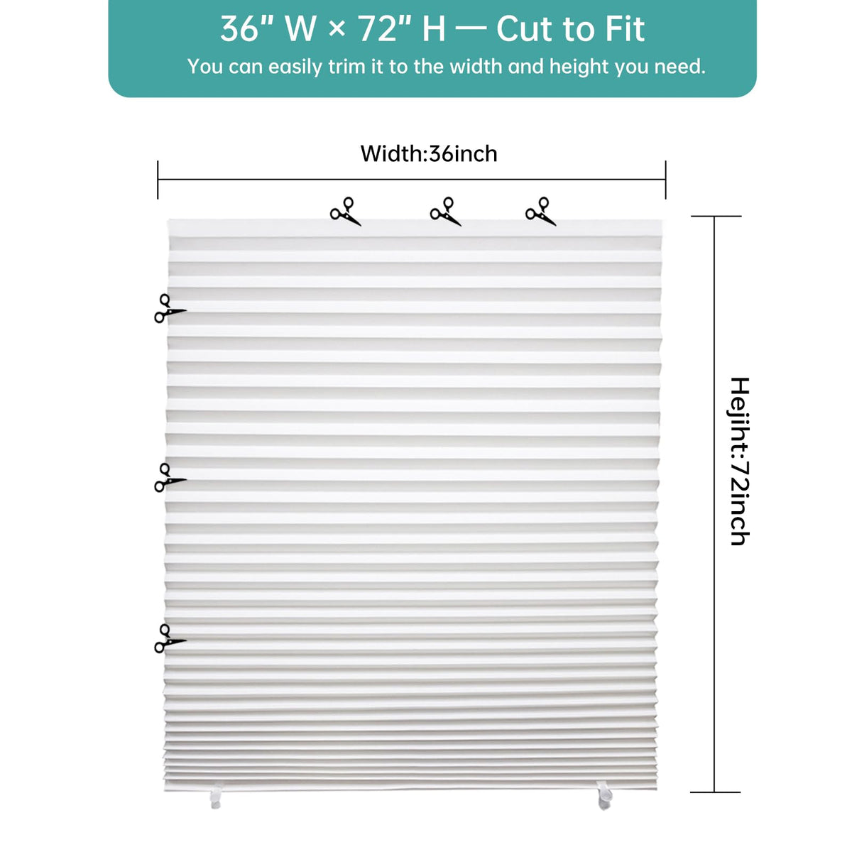 Changshade cut-to-size shades adapt to any window width and height.