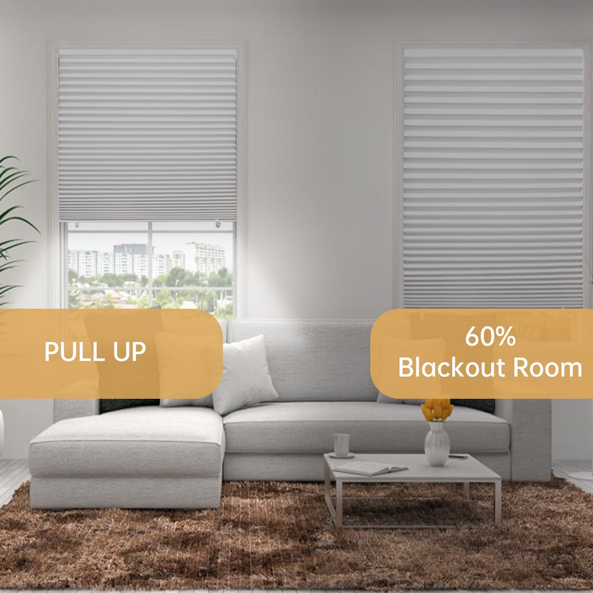Changshade cut-to-size window shade trims easily for snug fits.