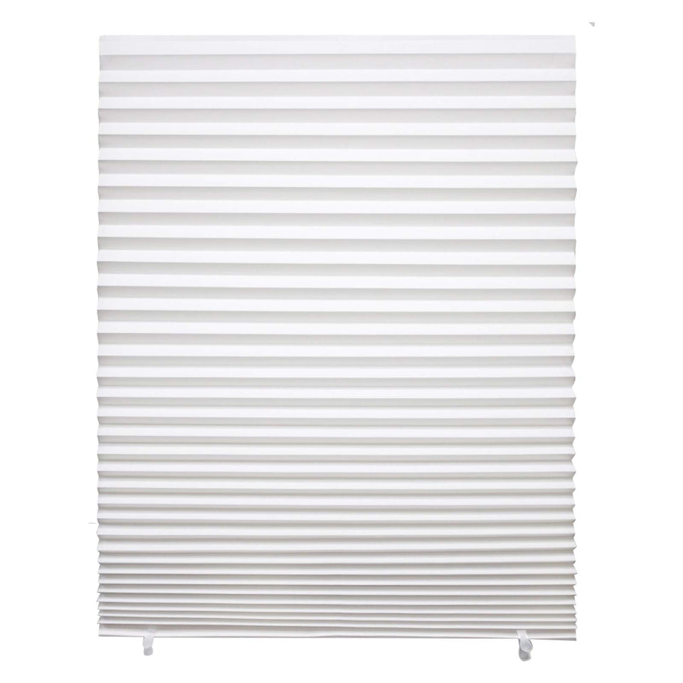 Changshade white pleated shade installed for privacy and daylight diffusion.