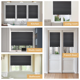 Changshade blackout blinds offer room-wide coverage with adjustable height for offices.