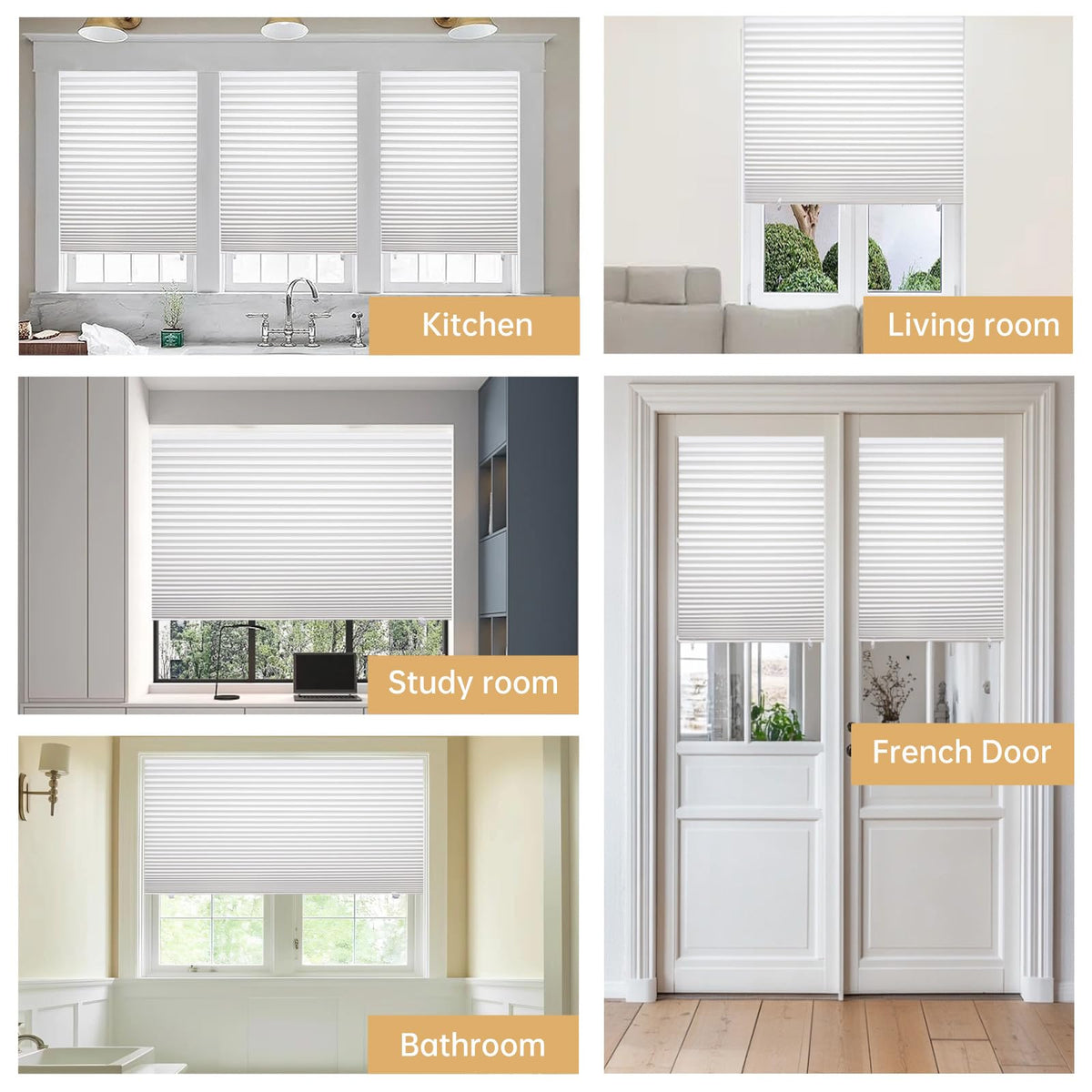 Changshade 36x72 white blinds create clean, cohesive windows.