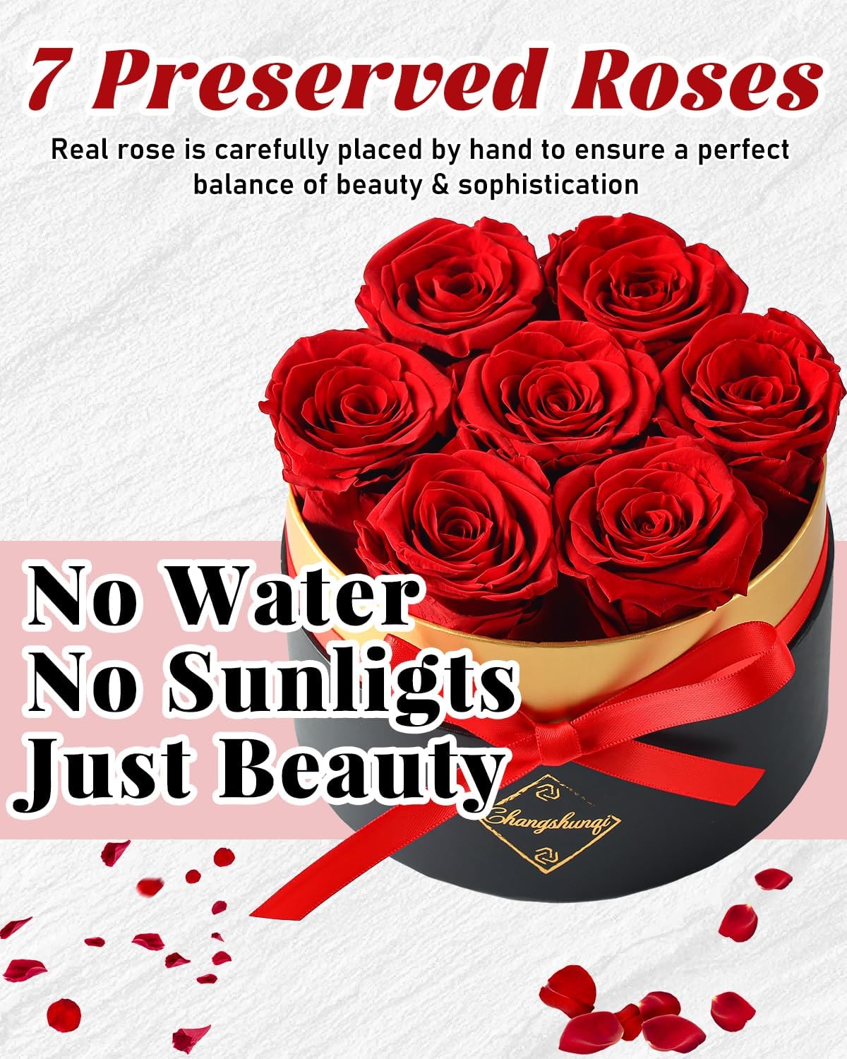 Changshunqi black box with silky ribbon elevates gift presentation.