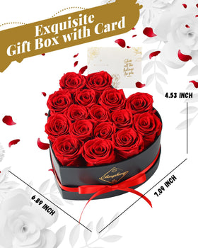 Changshunqi romantic rose display in a chic heart box