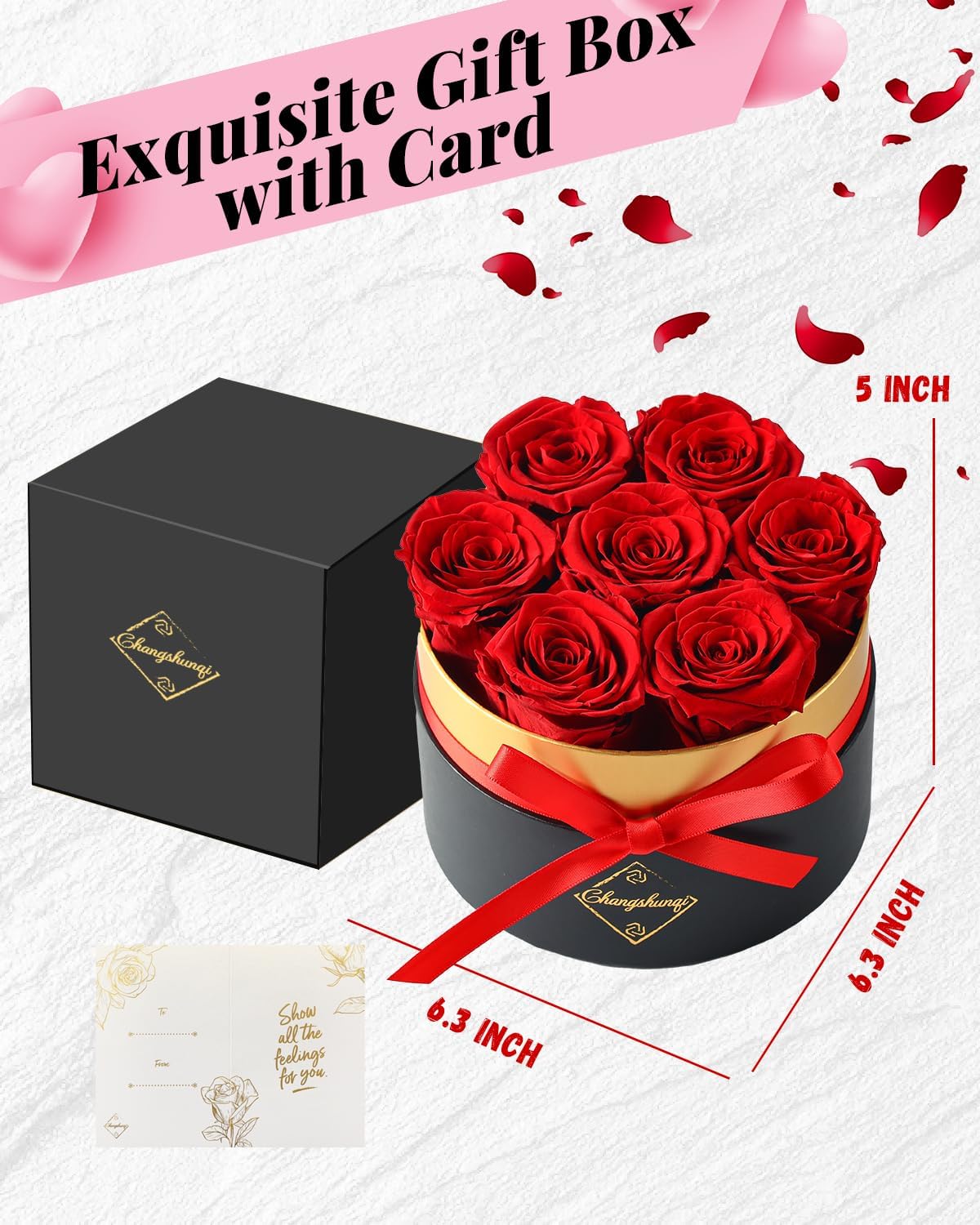Changshunqi preserved roses wrapped in silk ribbon for romantic gifting.