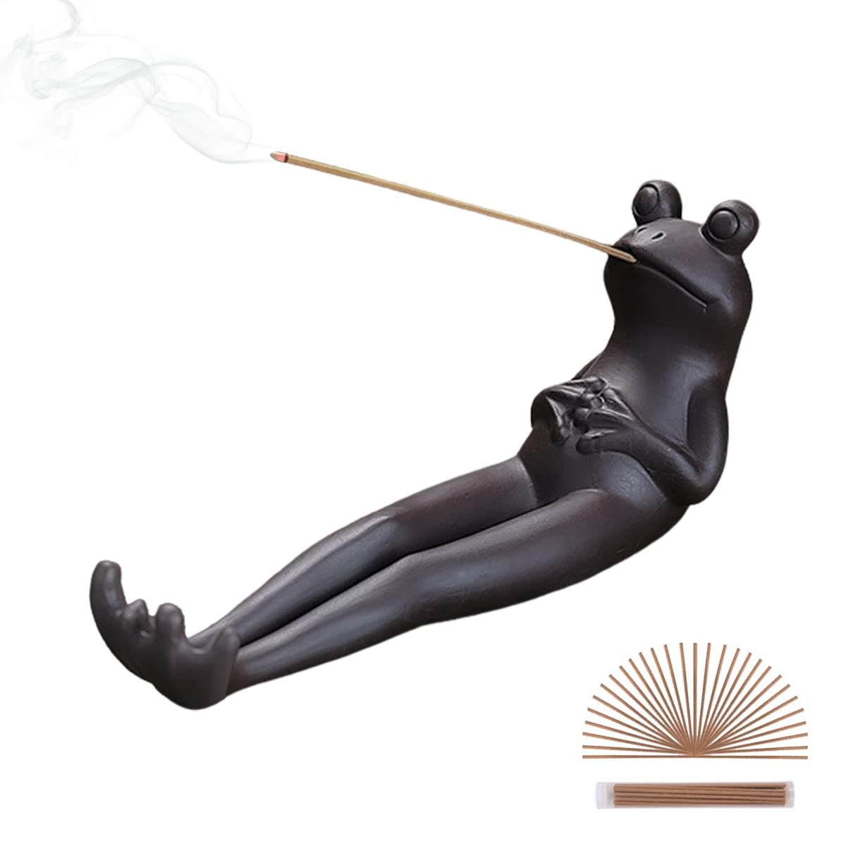 ChangWanna frog incense holder in ceramic for a calming home aesthetic.