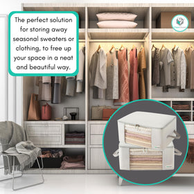 Clear-window storage bags for simple closet organization
