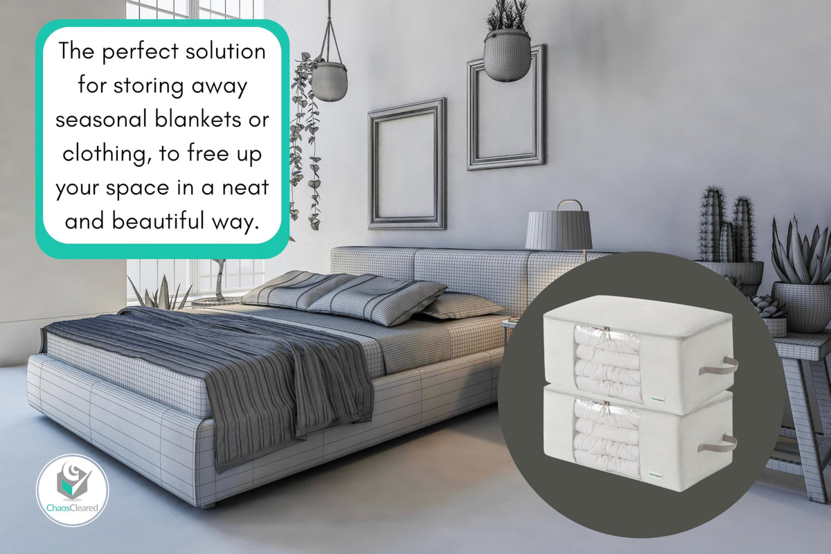 Chaos Cleared storage solution suitable for attic or basement storage
