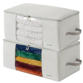 Chaos Cleared comforter storage bag front view with large bedding capacity
