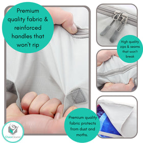 Zippered window bags offering easy visibility of contents