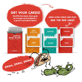 CHAOTIC DRAW ALONG blank cards for customizing prompts