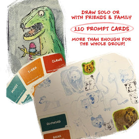 CHAOTIC DRAW ALONG family fun challenge for group drawing