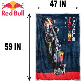 Character World F1 Oracle Red Bull blanket is easy-care and durable.
