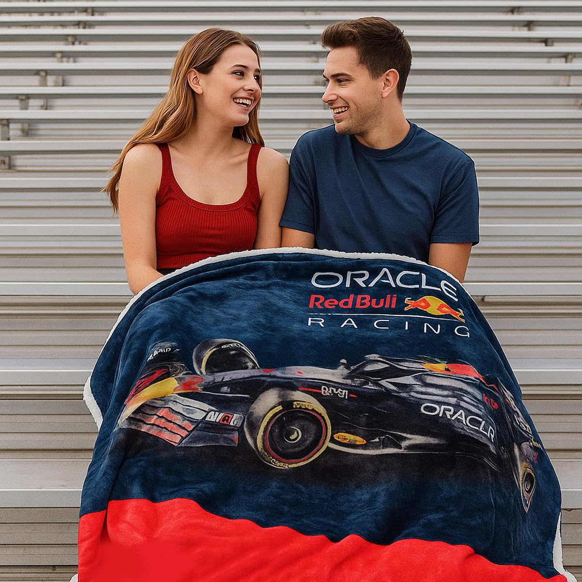 Character World F1 Oracle Red Bull blanket for lounge time on the couch.