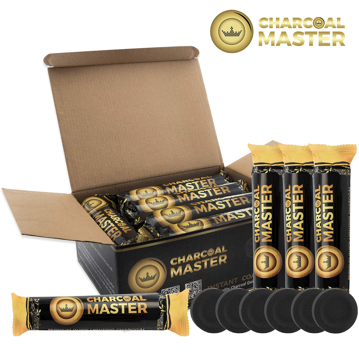 Charcoal Master smoke-free, smooth flame for reliable ignition.