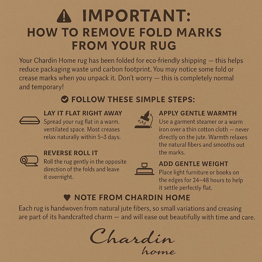 Chardin home easy-care jute rug suits busy homes and kids.