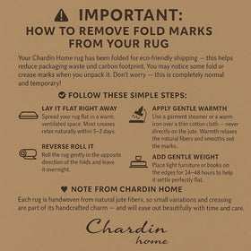 Chardin home easy-care jute rug suits busy homes and kids.