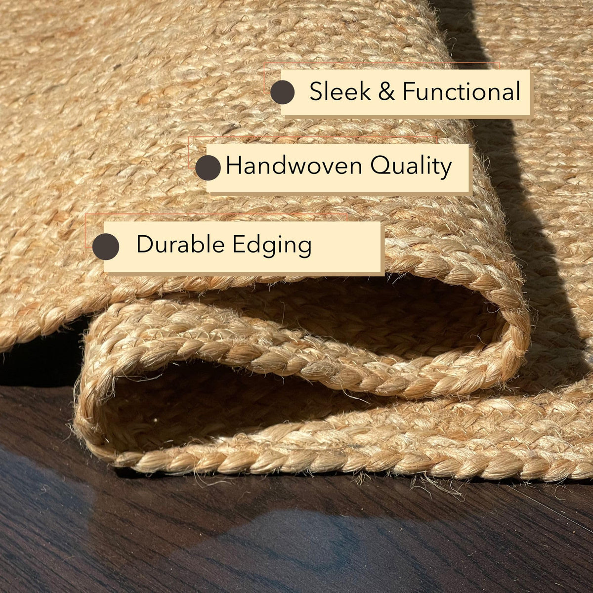 Chardin home natural jute fiber close-up highlights durable, eco-friendly fibers.