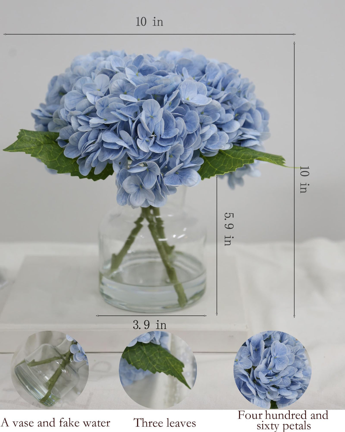 CHASMILE decorative vase hydrangea centerpiece brightens any space.